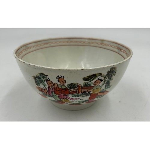 190 - A group of mostly Spode early 19th century hand-painted pearlware pieces, c. 1820. To include three ... 