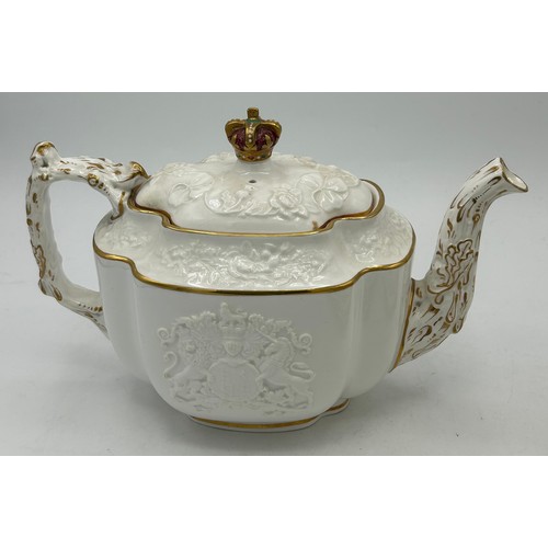 191 - A group of mostly early 19th century Spode teapots, c. 1820. Together with a Copeland Queen Victoria... 