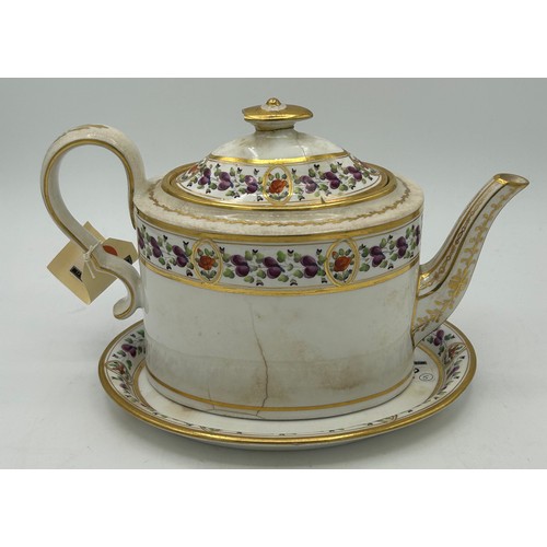 191 - A group of mostly early 19th century Spode teapots, c. 1820. Together with a Copeland Queen Victoria... 