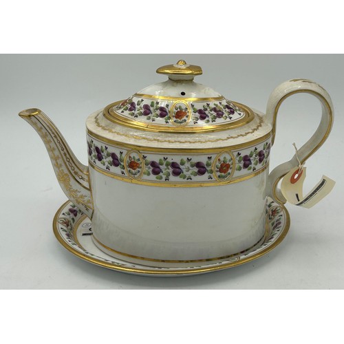 191 - A group of mostly early 19th century Spode teapots, c. 1820. Together with a Copeland Queen Victoria... 