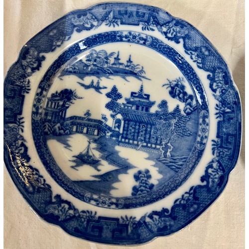 193 - A group of early 19th century blue and white transfer-printed plates, c. 1800-10. To include: Violin... 