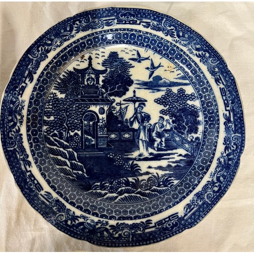 193 - A group of early 19th century blue and white transfer-printed plates, c. 1800-10. To include: Violin... 