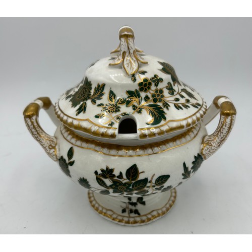 203 - A group of mainly Spode porcelain hand-painted and transfer-printed wares, c. 1820. Including desser... 