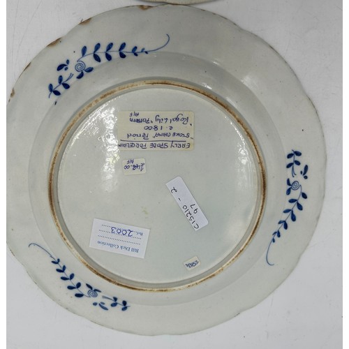 207 - A group of early 19th century blue and white transfer-printed Spode plates, c. 1800-20. To include: ... 