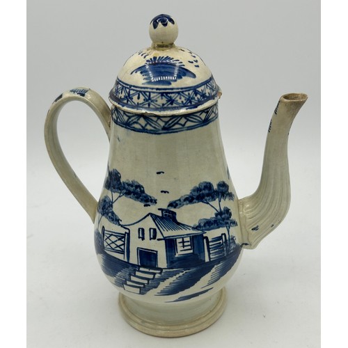 209 - A group of early 19th century hand-painted blue and white pearlware items, c. 1800-10. To include: a... 