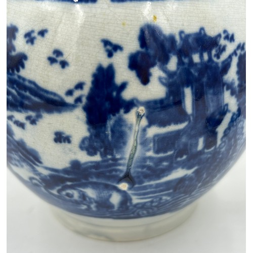 218 - A group of early 19th century blue and white transfer-printed chinoiserie pattern teapots, c. 1800. ... 