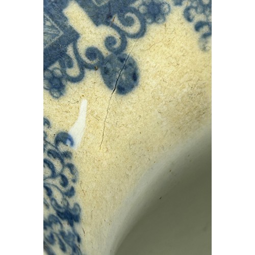 273 - An early 19th century Spode blue and white transfer-printed Rock pattern ewer, a Lucano tankard and ... 