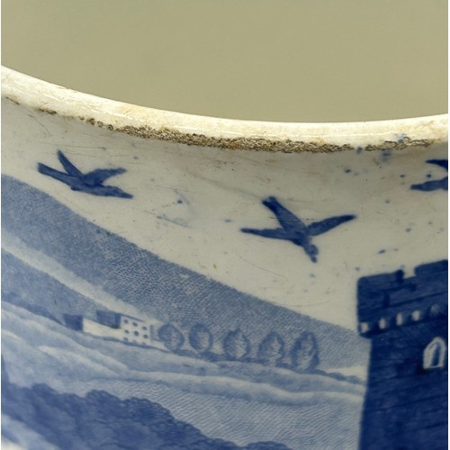 273 - An early 19th century Spode blue and white transfer-printed Rock pattern ewer, a Lucano tankard and ... 