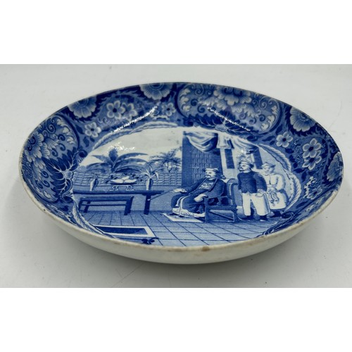 280 - A group of uncommon 19th century blue and white transfer-printed Spode wares, c. 1820. To include: C... 