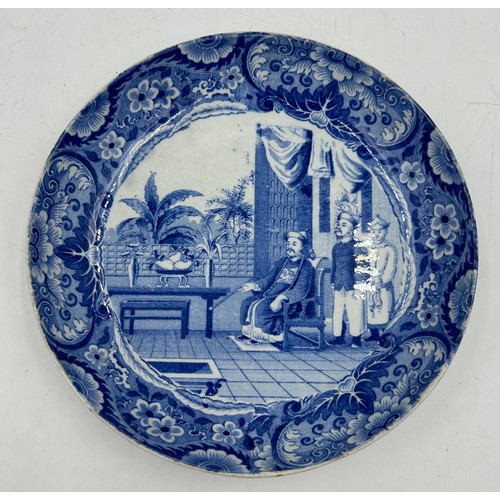 280 - A group of uncommon 19th century blue and white transfer-printed Spode wares, c. 1820. To include: C... 