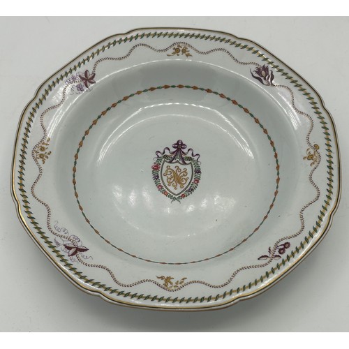 298 - A group of early 19th century transfer-printed and hand-painted armorial / badge wares by Spode and ... 