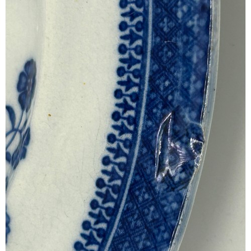 299 - A group of early 19th century blue and white transfer-printed chinoiserie pattern plates, c. 1800. T... 