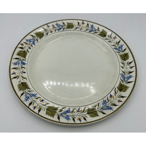 305 - A group of early 19th century Spode creamware and pearlware decorated plates, c. 1820. Largest: 25 c... 