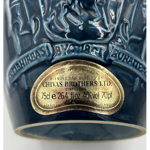 1282 - Chivas Royal Salute 21yr old blended whisky in a blue Spode decanter boxed and enclosed in a blue ve... 