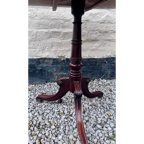 17 - A tiptop mahogany tripod table. 78 x 68cm x 75cm h.