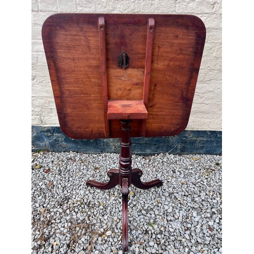 17 - A tiptop mahogany tripod table. 78 x 68cm x 75cm h.