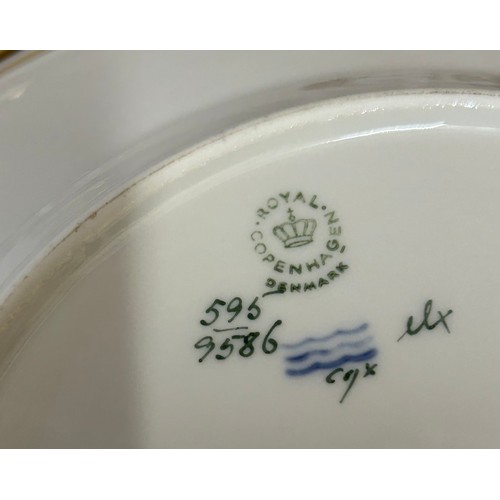 441 - Royal Copenhagen 'Golden Basket' pattern part dinner and breakfast service comprising meat plate 41c... 