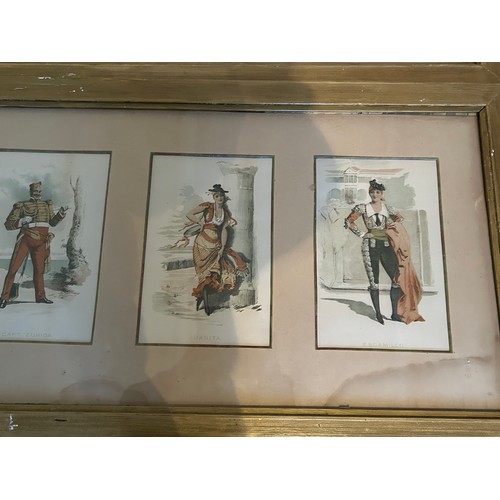 1469 - Two pairs of framed prints. Two depicting costumed actors at The Gaiety Theatre 1889  and two depict... 