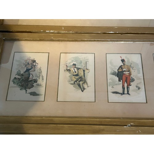 1469 - Two pairs of framed prints. Two depicting costumed actors at The Gaiety Theatre 1889  and two depict... 