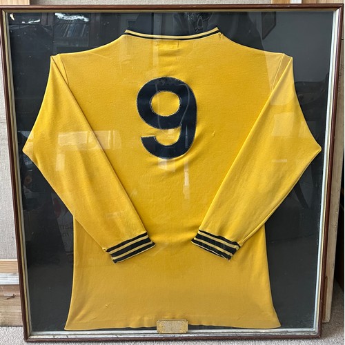 990 - Framed match worn football shirt of Hull City legend Chris Chilton from 1965-1969, including promoti... 