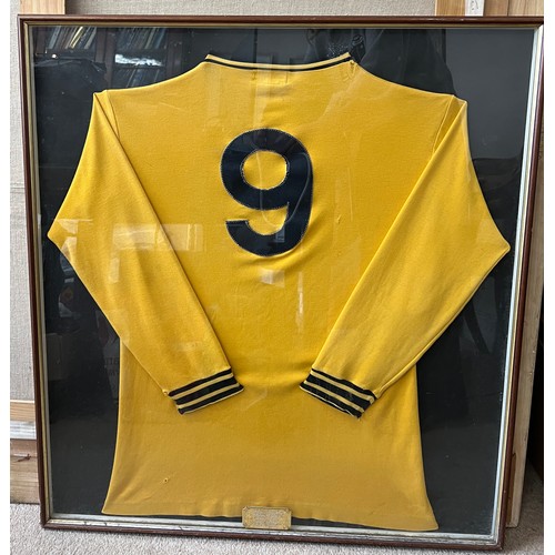 990 - Framed match worn football shirt of Hull City legend Chris Chilton from 1965-1969, including promoti... 