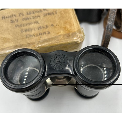 1353 - A miscellany to include 3 x binoculars, Carl Zeiss Jena, W. Gregory London binoculars, and another, ... 