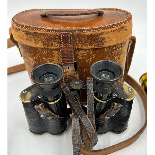 1353 - A miscellany to include 3 x binoculars, Carl Zeiss Jena, W. Gregory London binoculars, and another, ... 