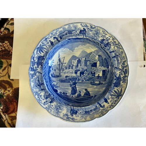 246 - A group of early 19th century blue and white transfer-printed Spode wares, c. 1810-20. To include: a... 