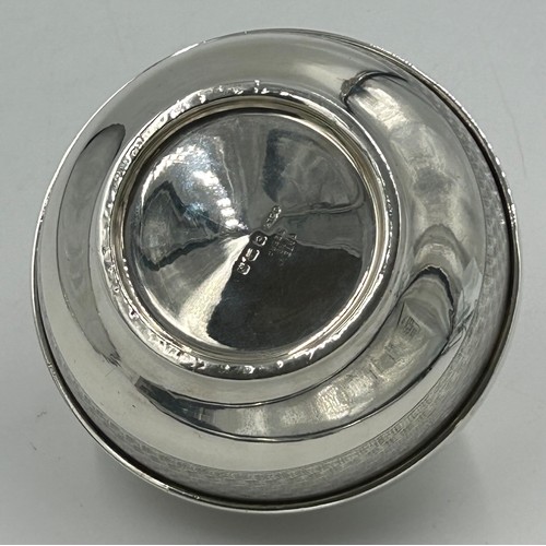 225 - An Art Deco hallmarked silver and Bakelite bowl and cover, Birmingham 1930, maker Joseph Gloster Ltd... 