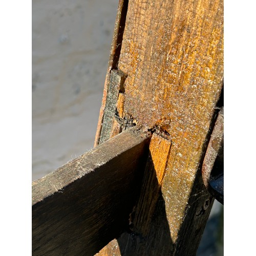 265 - An early 20thC wood and metal sack barrow. 123cm h.