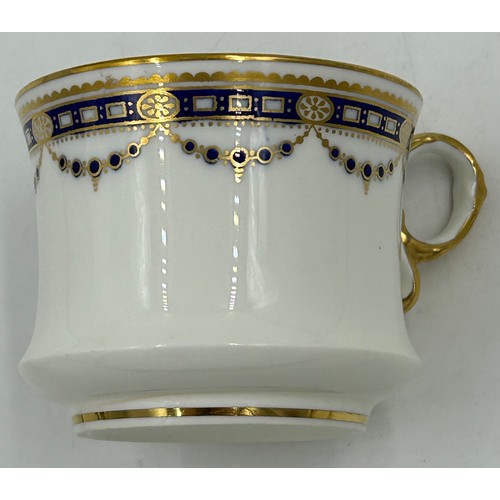 337 - Royal Cauldon China part tea service in blue and gold comprising of 2 x cake plates, 11 x small plat... 