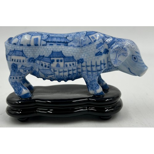 344 - Halcyon Days Porcelain 'The Year of the Pig' limited edition 55/250 with certificate and box along w... 