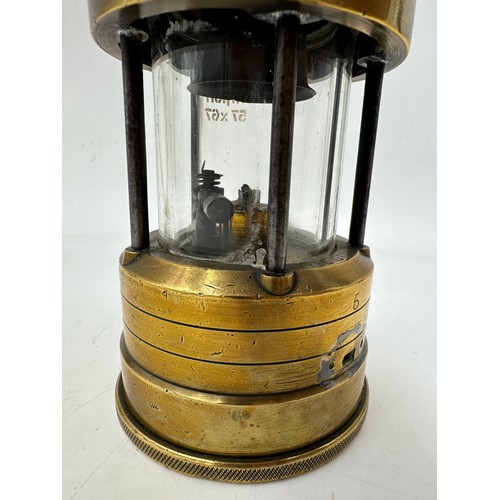 970 - Patterson Lamps Ltd type GTL 9 miner's lamp stamped 5 Gateshead-on-Tyne.