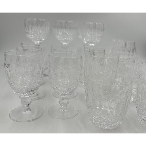 481 - A selection of Waterford Colleen pattern glasses comprising 6x hock glasses, 2x brandy glasses, 2x t... 