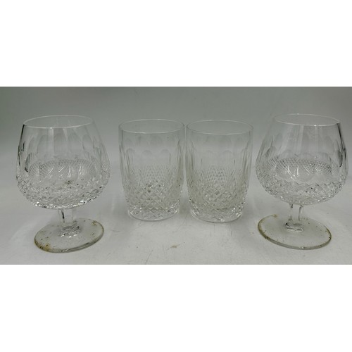 481 - A selection of Waterford Colleen pattern glasses comprising 6x hock glasses, 2x brandy glasses, 2x t... 