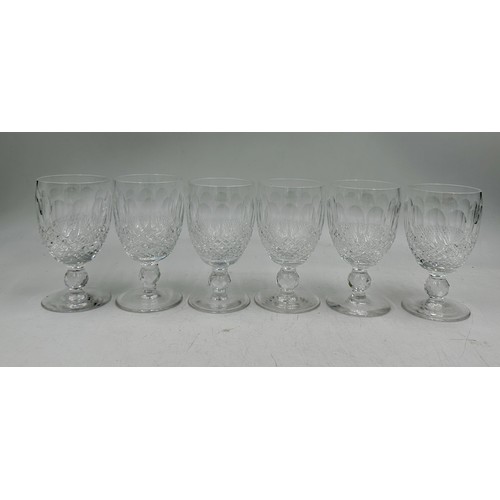 481 - A selection of Waterford Colleen pattern glasses comprising 6x hock glasses, 2x brandy glasses, 2x t... 