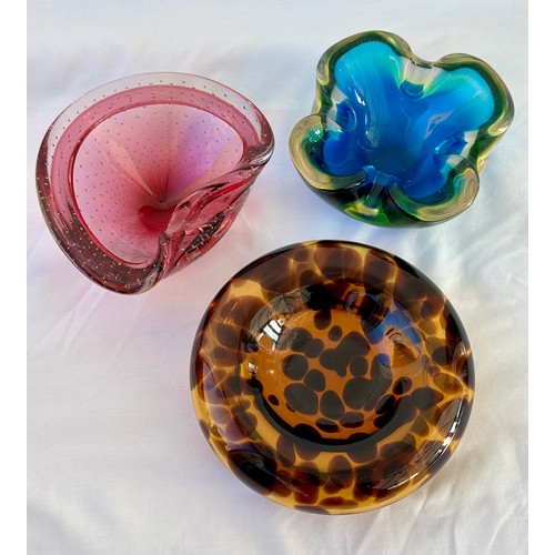 482 - Nine pieces of mainly mid 20thC glass to include Murano. Tallest 23.5cm.