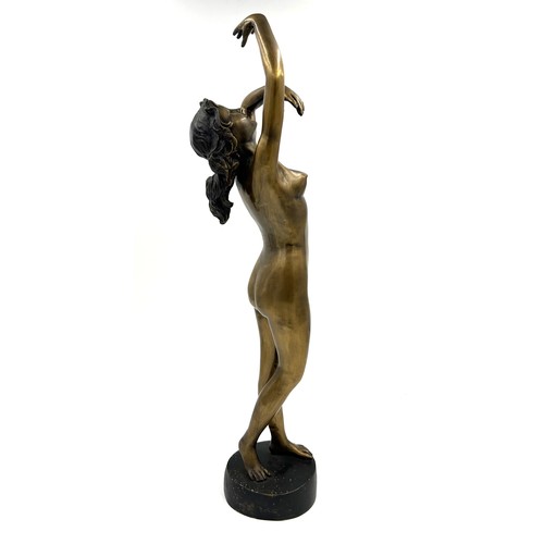 1173 - After Johann Ferdinand Preiss, an Art Deco style bronzed spelter and resin figure of a Charleston da... 