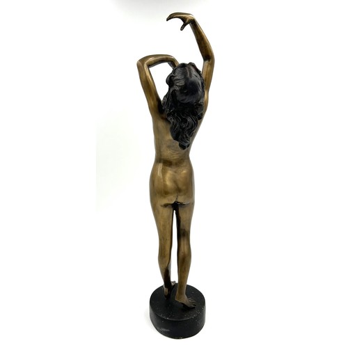 1173 - After Johann Ferdinand Preiss, an Art Deco style bronzed spelter and resin figure of a Charleston da... 