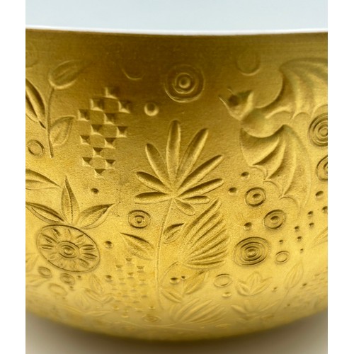 365 - A Rosenthal fine porcelain 'Magic Flute' pattern bowl designed by Bjorn Winblad, gilt embossed with ... 