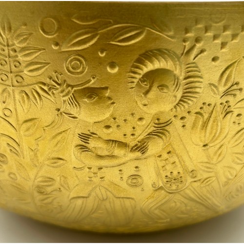 365 - A Rosenthal fine porcelain 'Magic Flute' pattern bowl designed by Bjorn Winblad, gilt embossed with ... 