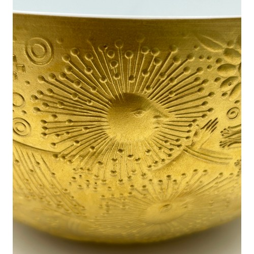 365 - A Rosenthal fine porcelain 'Magic Flute' pattern bowl designed by Bjorn Winblad, gilt embossed with ... 