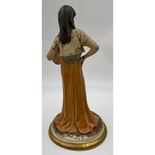 379 - Three Capodimonte figurines to include 'Gypsy' signed and makers mark to reverse 29cm, 'Lady with fr... 