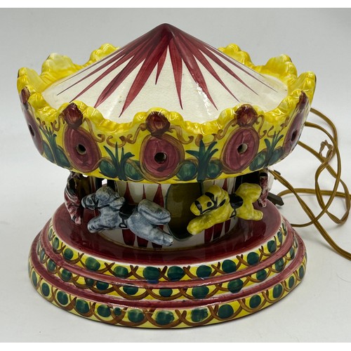 383 - A collection of Showman's Fellowship Guild Withernsea Eastgate Pottery to include 2 x carousels 'Pat... 