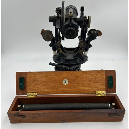 958 - A Cooke, Troughton & Simms Ltd., York, theodolite No. 35152, 30cm h. together with a boxed rolling r... 