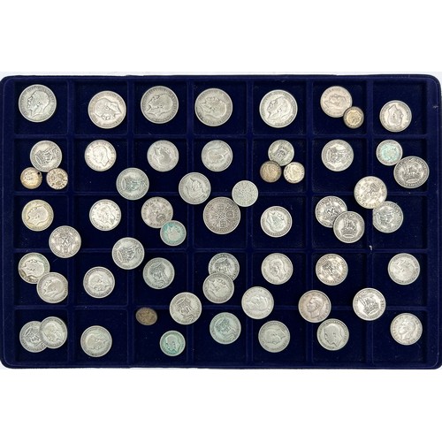 723 - A collection of coins and notes some silver to include 211g of pre 1921 silver coins, 310g of pre 19... 