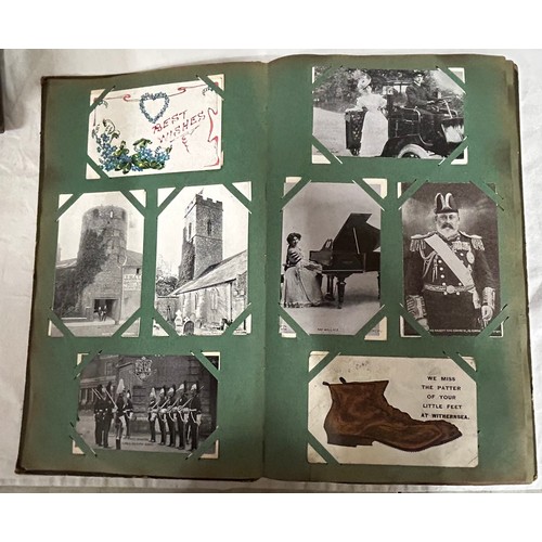 917 - A late 19thC Balmoral Musical Album with metal clasp containing 42 photographs and working musical m... 