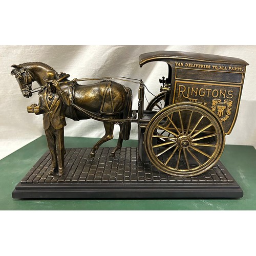 469 - A Rington's cold cast bronze piece 'Your Tea Madam' 15cm h with certificate and original box togethe... 