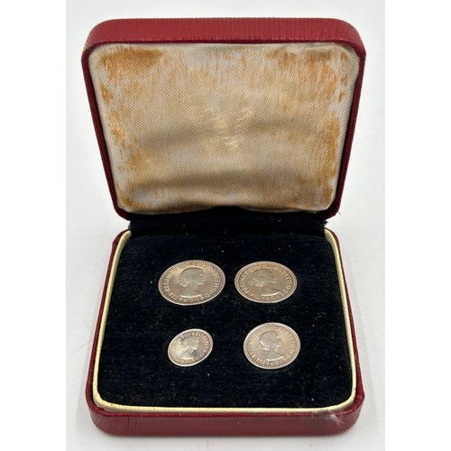 726 - A set of silver Maundy Money dated 1969 in red presentation box 4d, 3d, 2d, 1d.