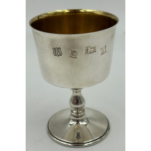 793 - A Barker Ellis York Goblet in sterling silver limited edition 26/1900, Birmingham 1971 mark to rever... 